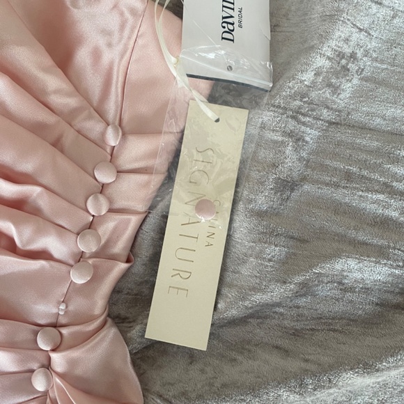 GALINA SIGNATURE  charmeuse draped one-shoulder bridesmaid dress - Picture 4 of 4